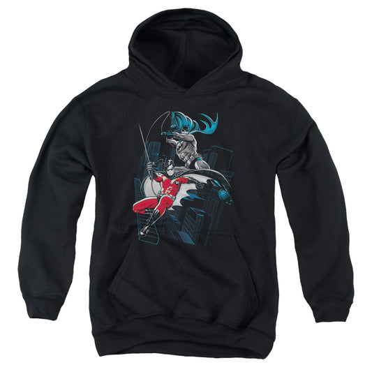 Batman Black And White Kids Youth Hoodie Black