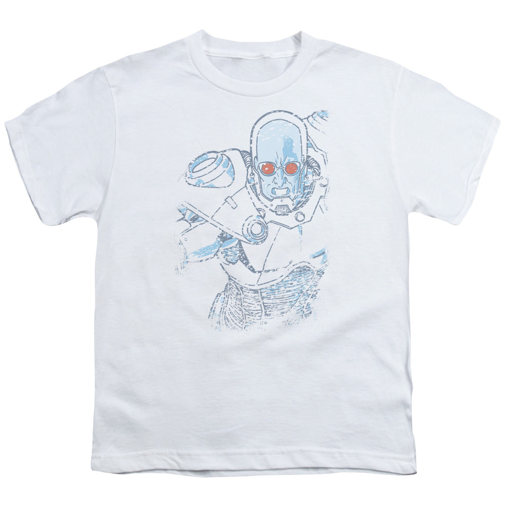 Batman Snowblind Freeze Kids Youth T Shirt White