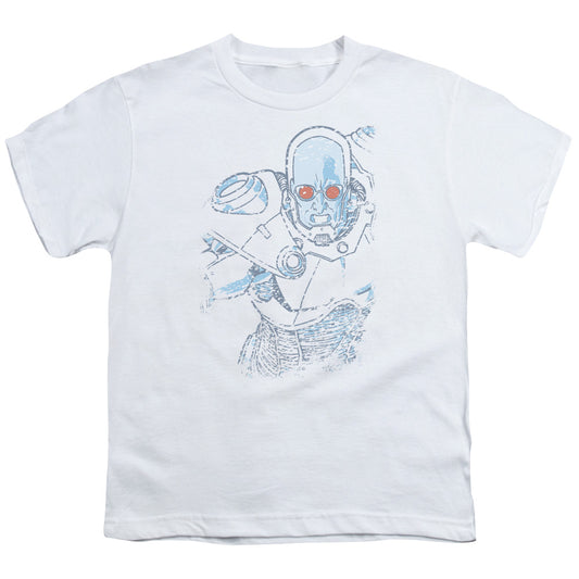 Batman Snowblind Freeze Kids Youth T Shirt White