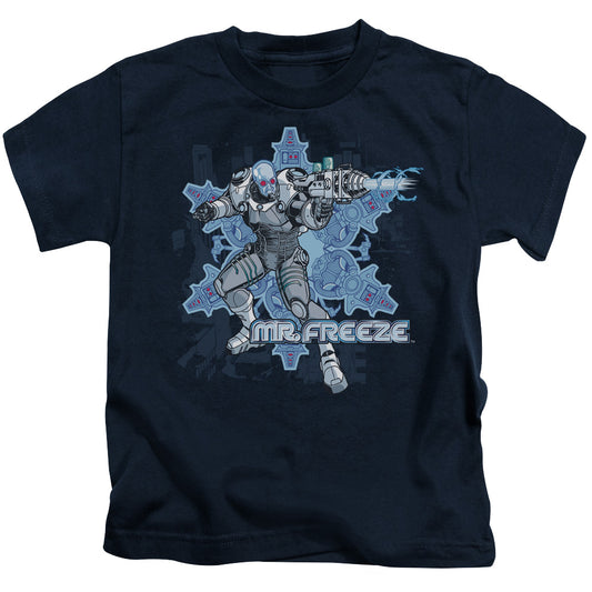 Batman Mr Freeze Juvenile Kids Youth T Shirt Navy Blue