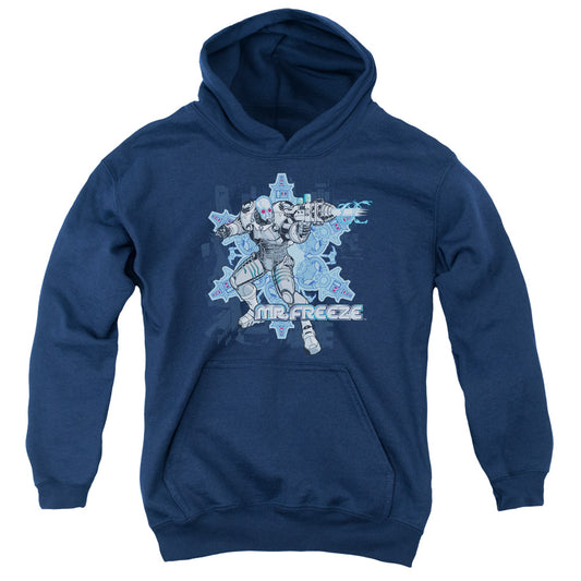 Batman Mr Freeze Kids Youth Hoodie Navy Blue