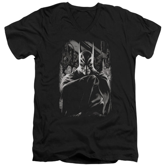 Batman Detective 821 Cover Mens Slim Fit V Neck T Shirt Black