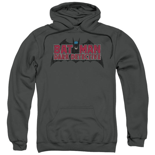 Batman Dark Detective Mens Hoodie Charcoal