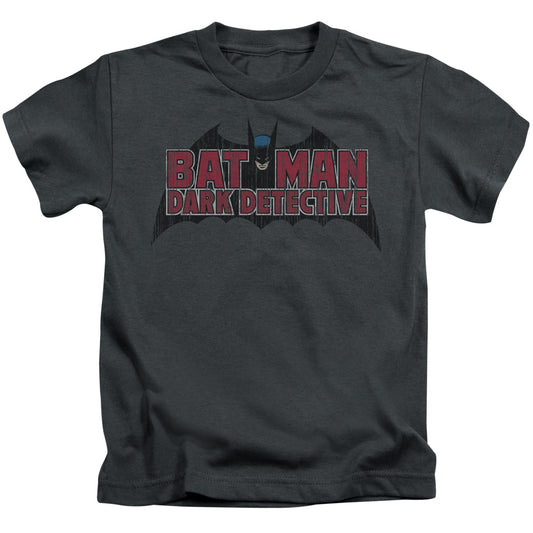 Batman Dark Detective Juvenile Kids Youth T Shirt Charcoal