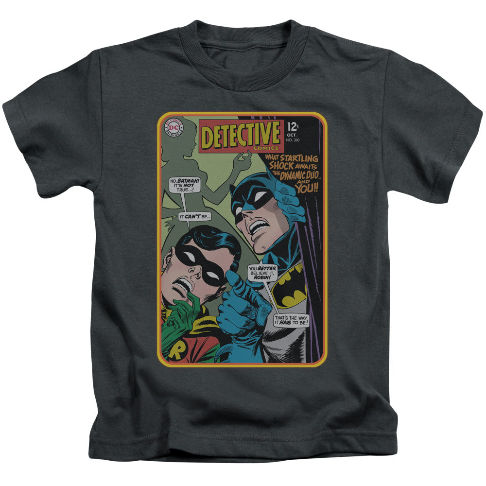 Batman Detective #380 Juvenile Kids Youth T Shirt Charcoal