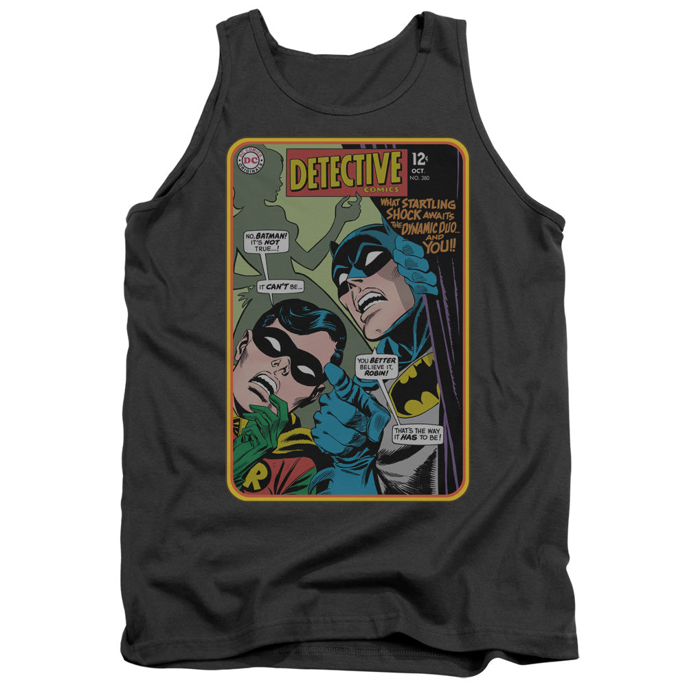 Batman Detective #380 Mens Tank Top Shirt Charcoal