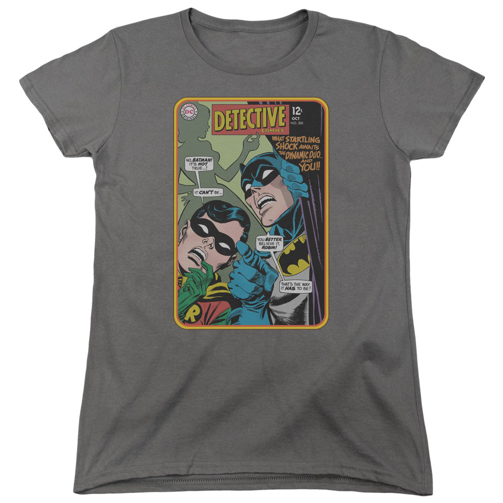 Batman Detective #380 Womens T Shirt Charcoal