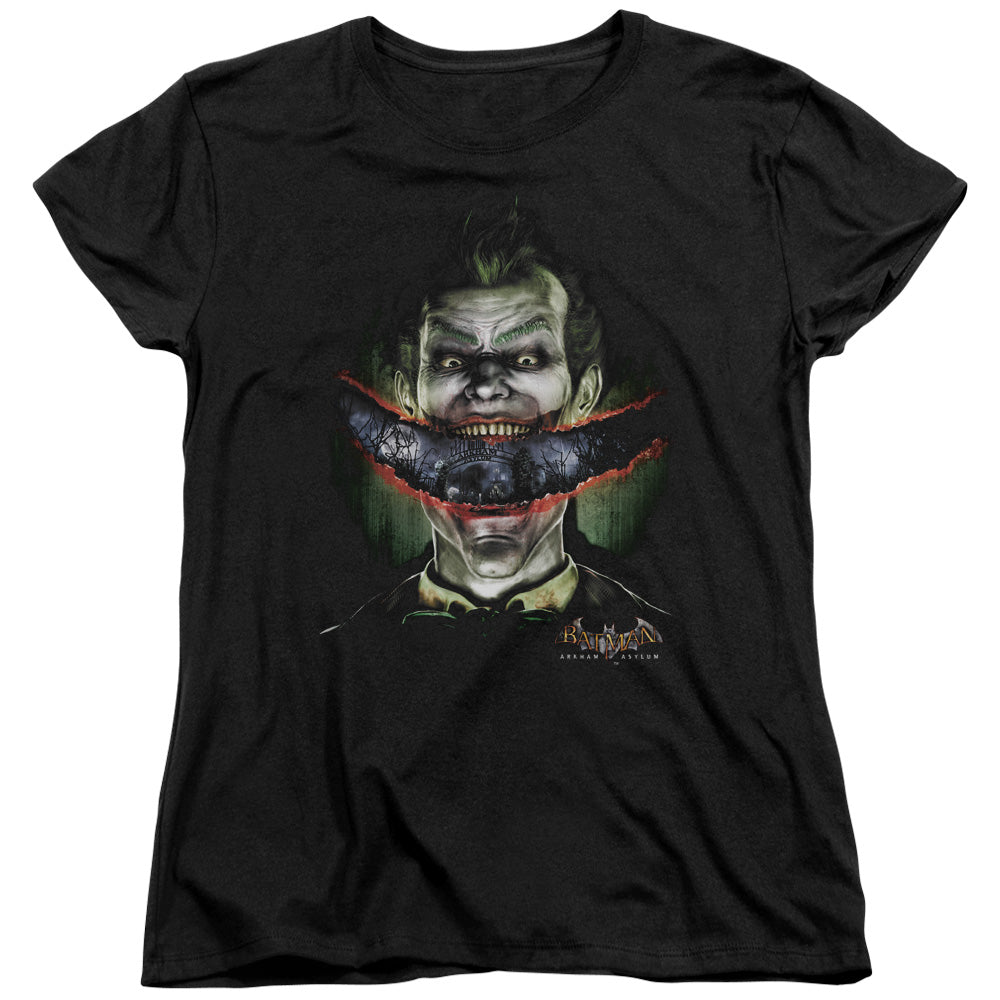 Batman Aa Crazy Lips Womens T Shirt Black