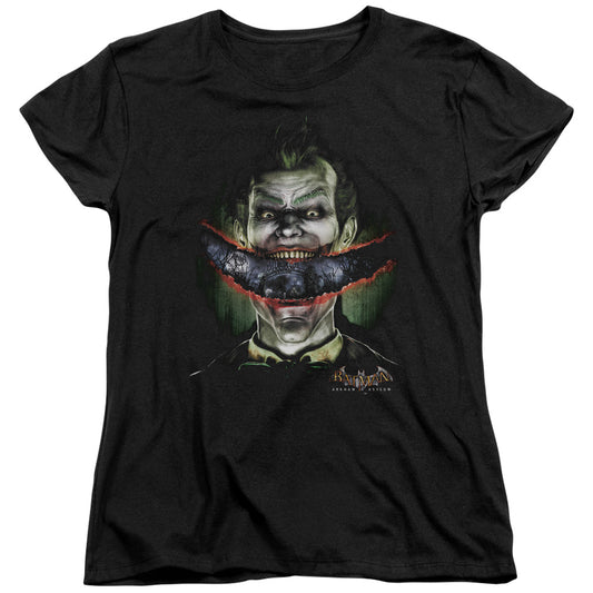 Batman Aa Crazy Lips Womens T Shirt Black