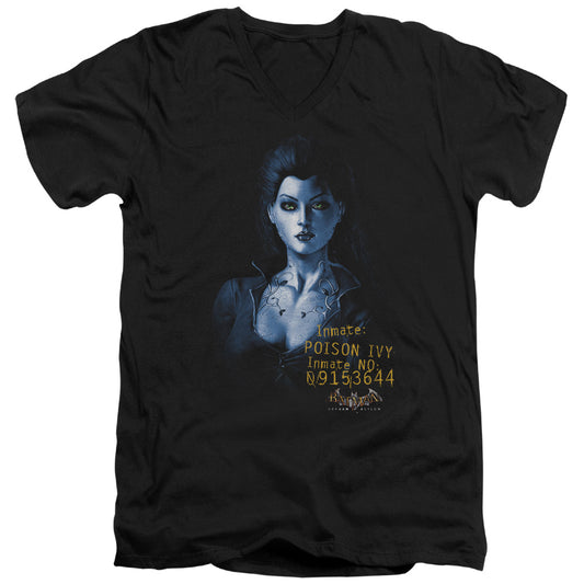 Batman Aa Arkham Poison Ivy Mens Slim Fit V Neck T Shirt Black