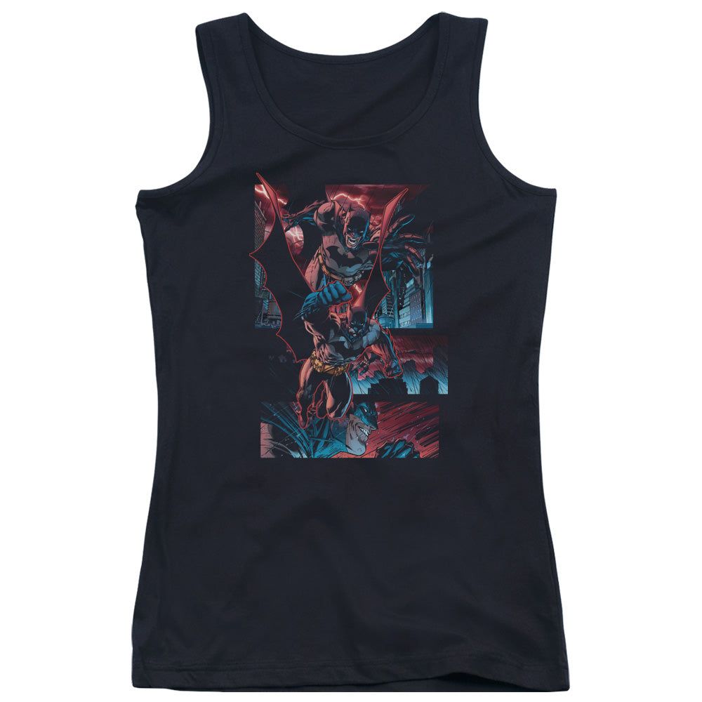 Batman Dark Knight Panels Womens Tank Top Shirt Black