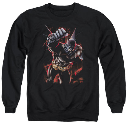 Batman Crimson Knight Mens Crewneck Sweatshirt Black