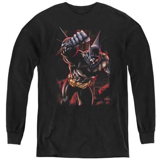 Batman Crimson Knight Long Sleeve Kids Youth T Shirt Black