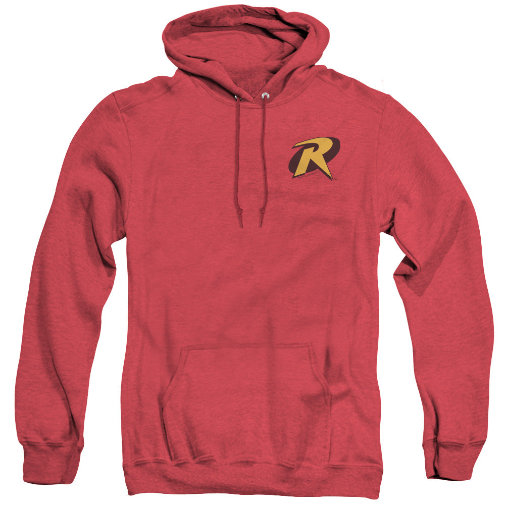 Batman Robin Logo Heather Mens Hoodie Red