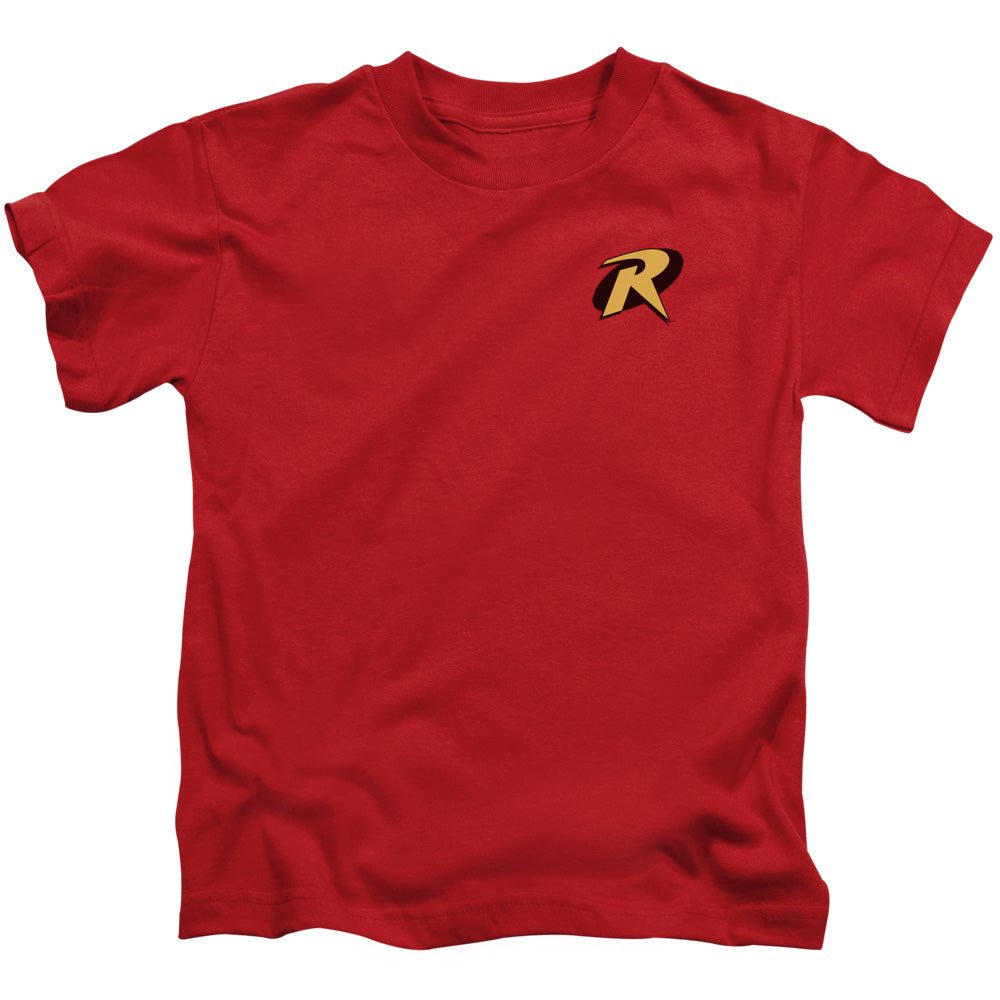Batman Robin Logo Juvenile Kids Youth T Shirt Red