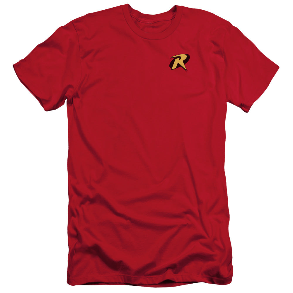 Batman Robin Logo Slim Fit Mens T Shirt Red