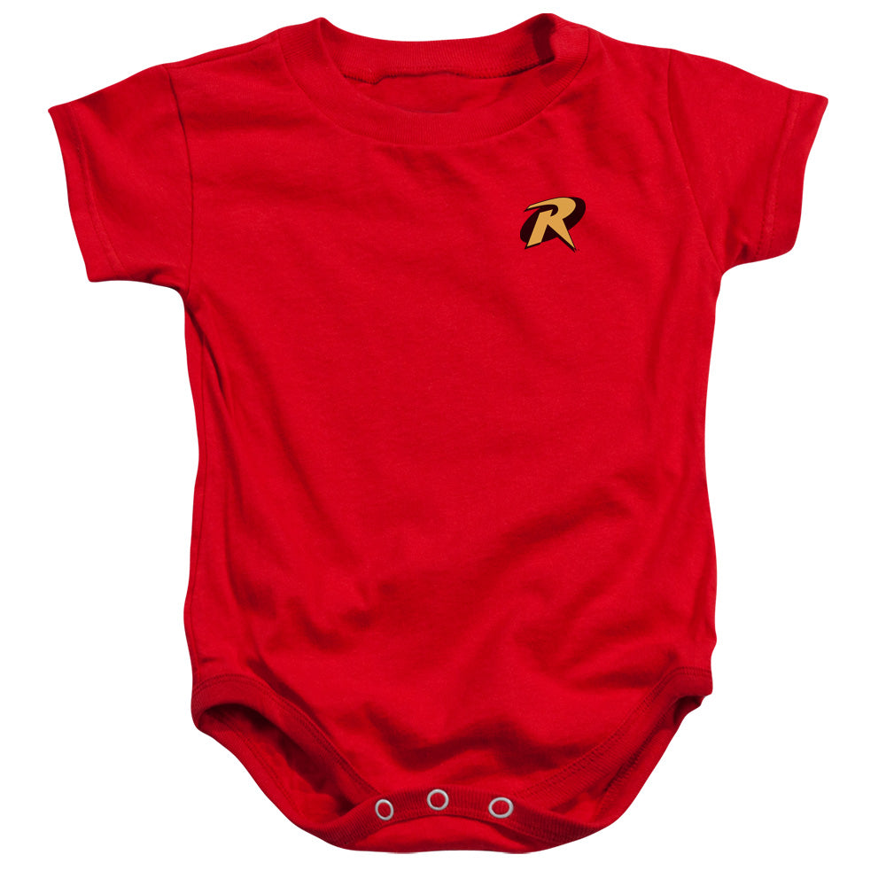 Batman Robin Logo Infant Baby Snapsuit Red 