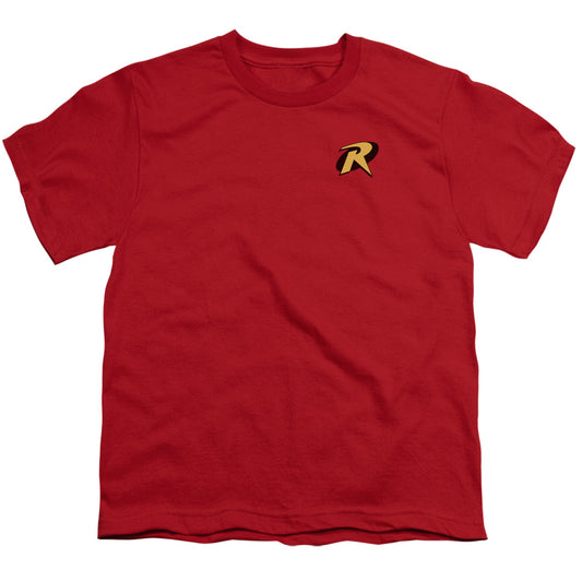 Batman Robin Logo Kids Youth T Shirt Red