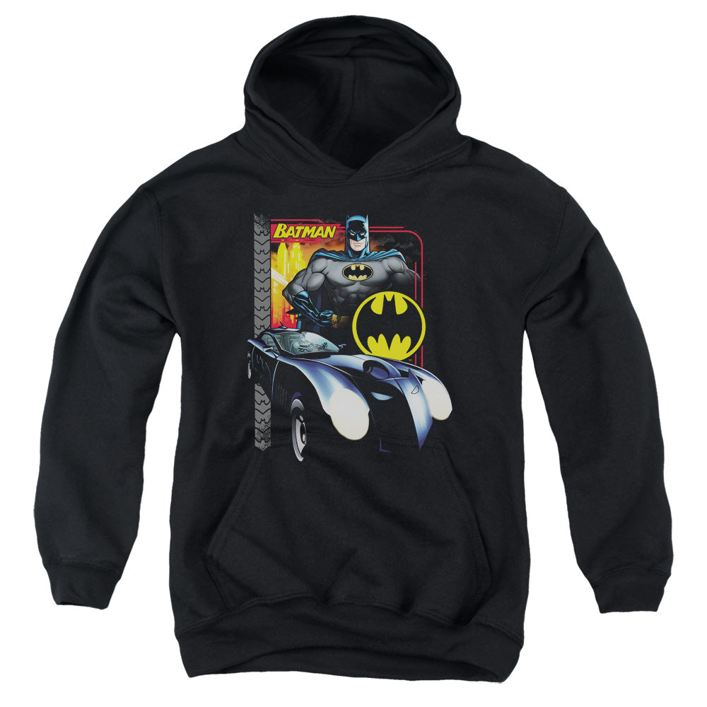Batman Bat Racing Kids Youth Hoodie Black