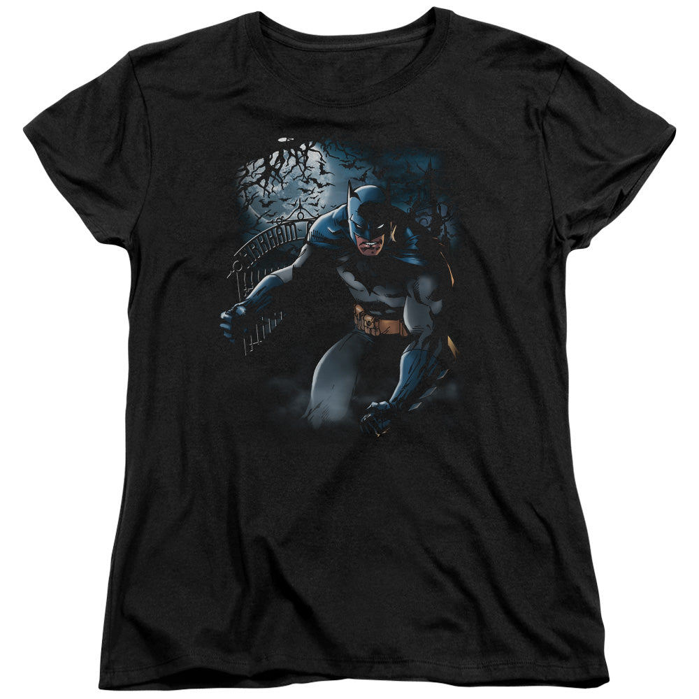 Batman Light Of The Moon Womens T Shirt Black
