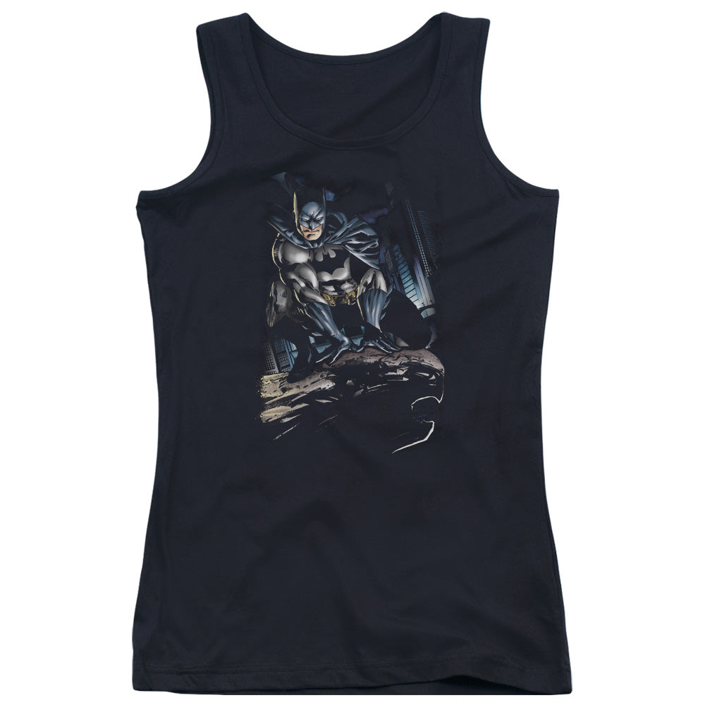 Batman Perched Womens Tank Top Shirt Black