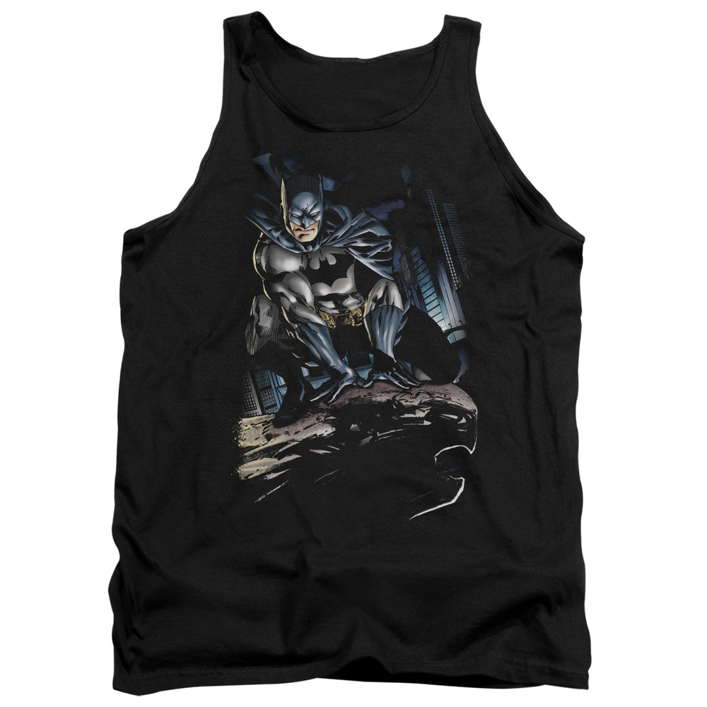 Batman Perched Mens Tank Top Shirt Black