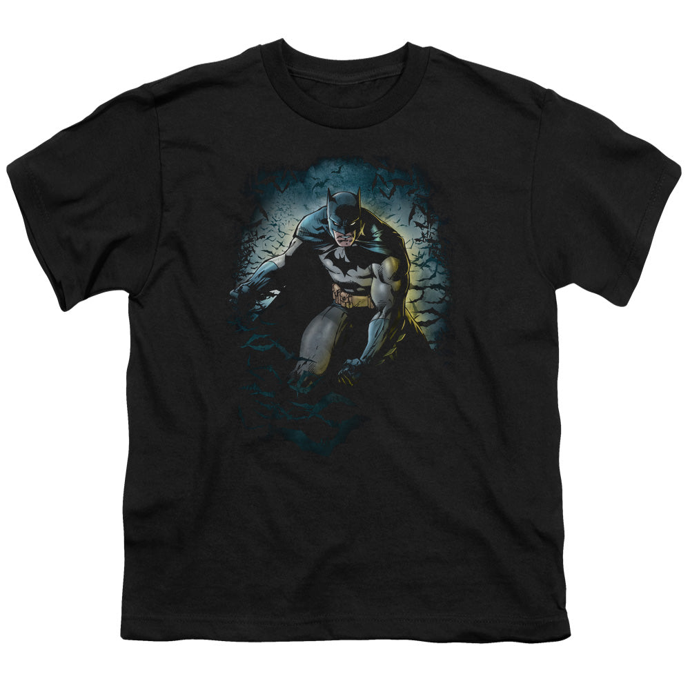 Batman Bat Cave Kids Youth T Shirt Black