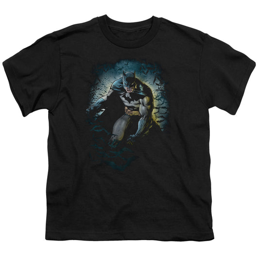 Batman Bat Cave Kids Youth T Shirt Black