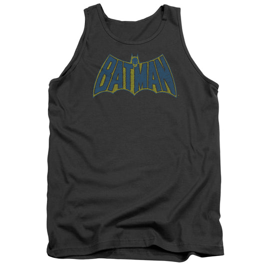 Batman Sketch Logo Mens Tank Top Shirt Charcoal