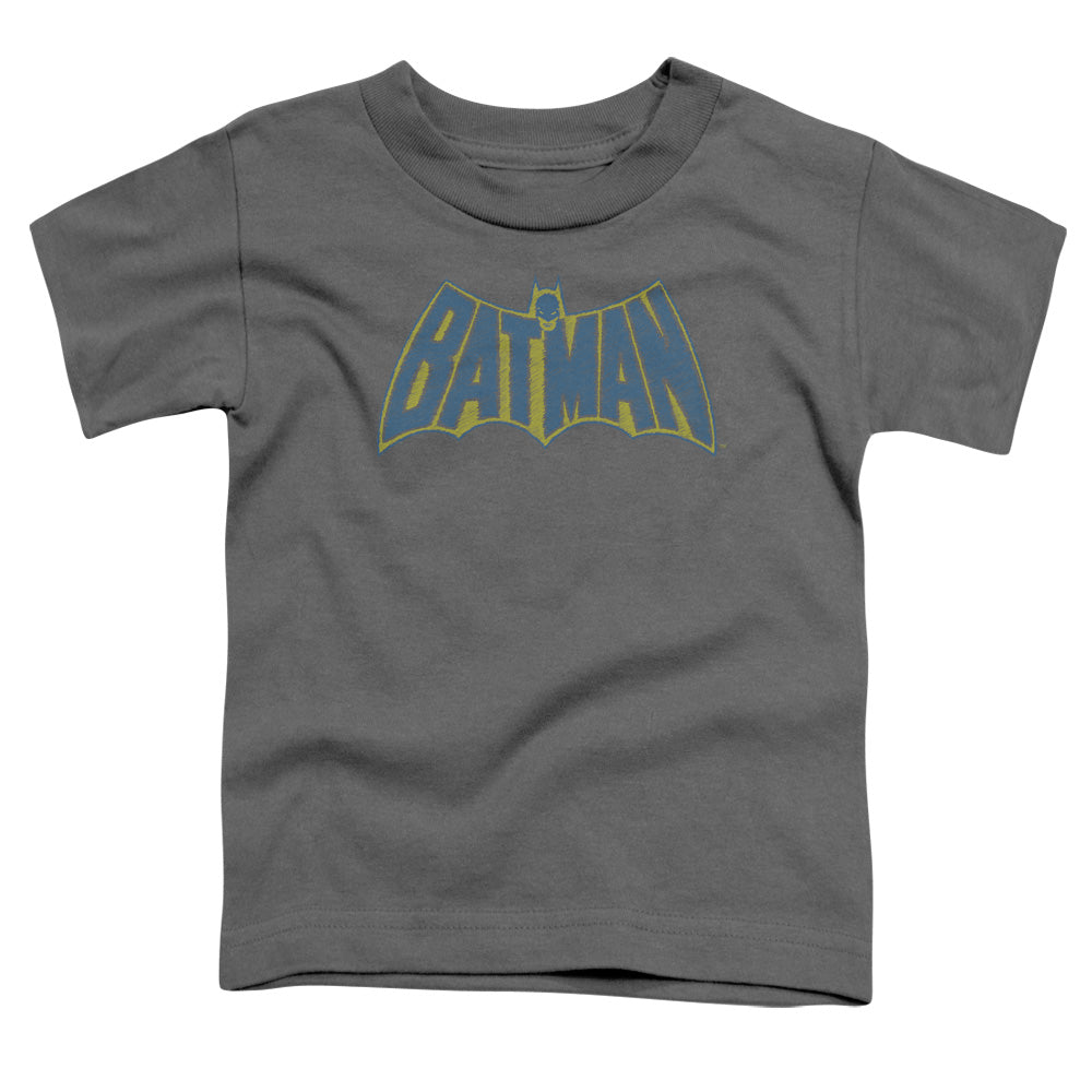 Batman Sketch Logo Toddler Kids Youth T Shirt Charcoal