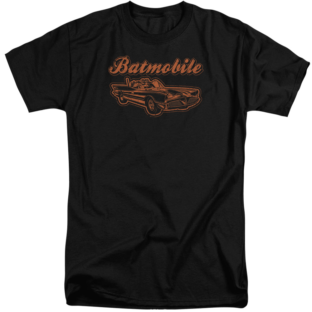 Batman Batmobile Mens Tall T Shirt Black