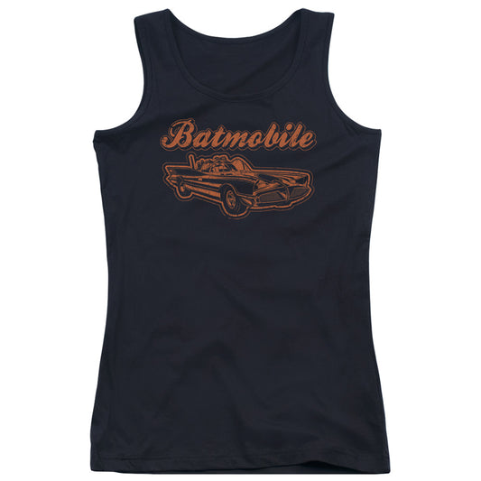 Batman Batmobile Womens Tank Top Shirt Black