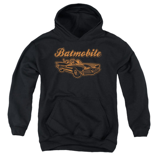 Batman Batmobile Kids Youth Hoodie Black