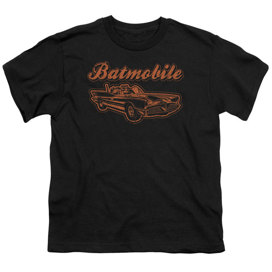 Batman Batmobile Kids Youth T Shirt Black