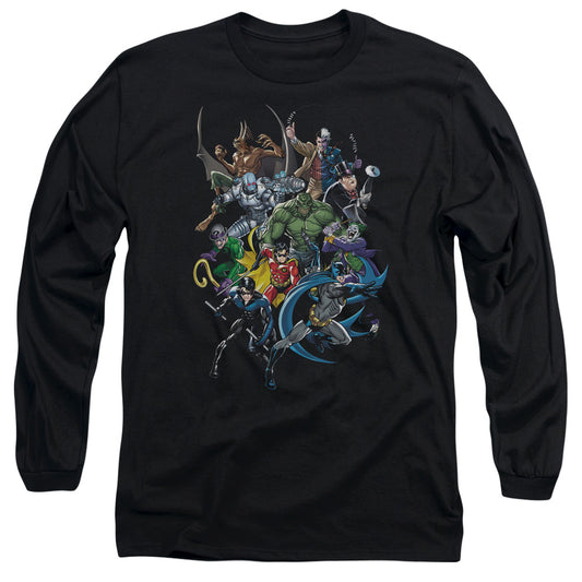 Batman Saints And Psychos Mens Long Sleeve Shirt Black