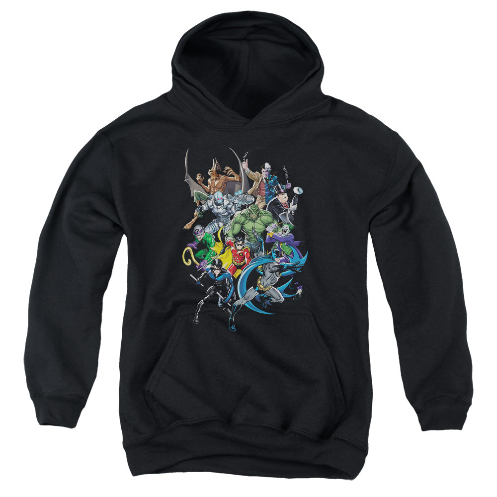 Batman Saints And Psychos Kids Youth Hoodie Black
