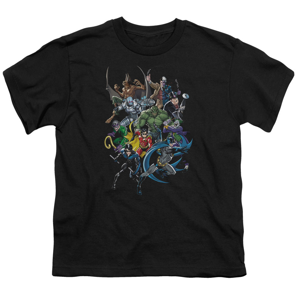 Batman Saints And Psychos Kids Youth T Shirt Black