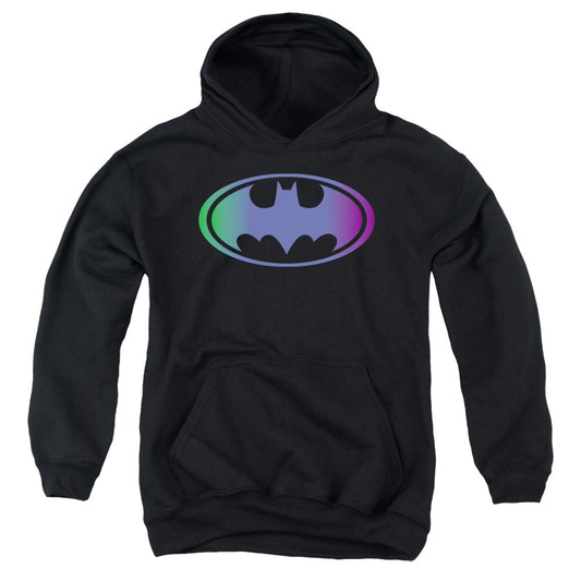 Batman Gradient Bat Logo Kids Youth Hoodie Black