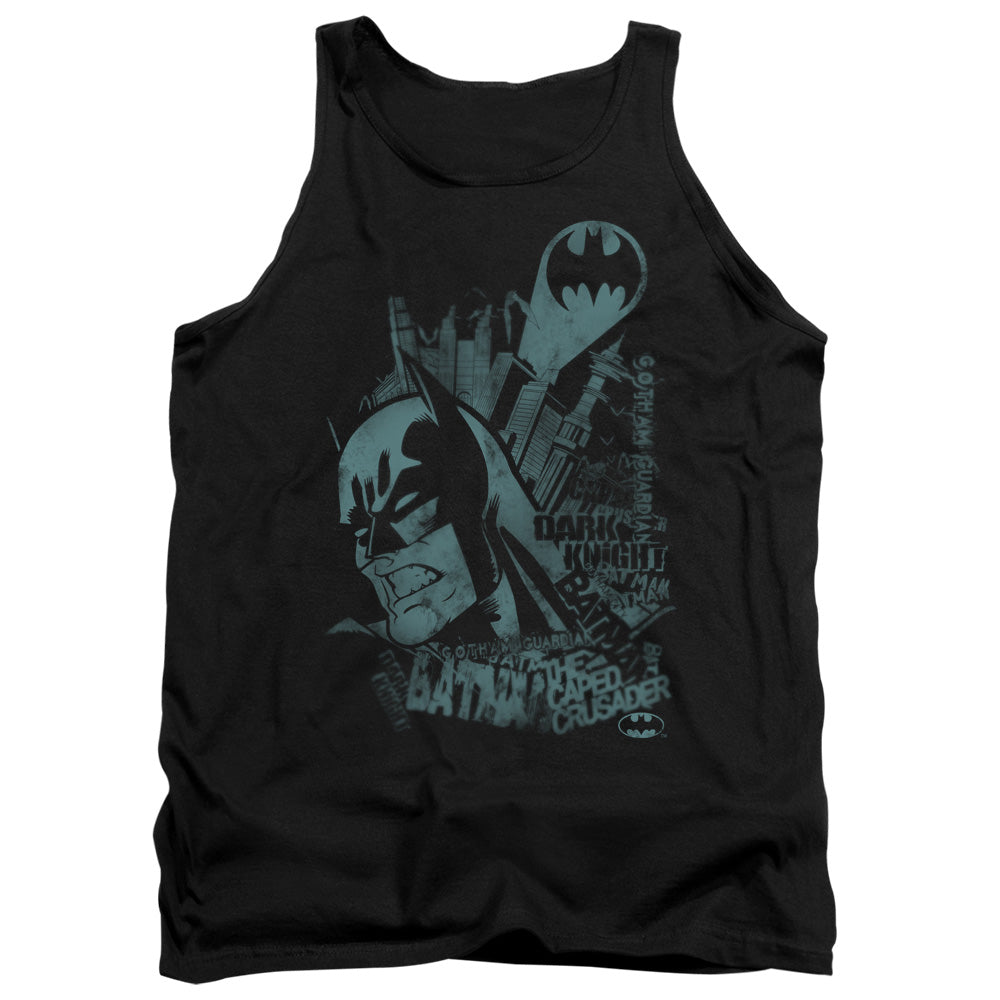 Batman Grited Teeth Mens Tank Top Shirt Black