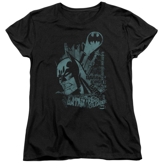 Batman Grited Teeth Womens T Shirt Black