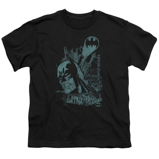 Batman Grited Teeth Kids Youth T Shirt Black