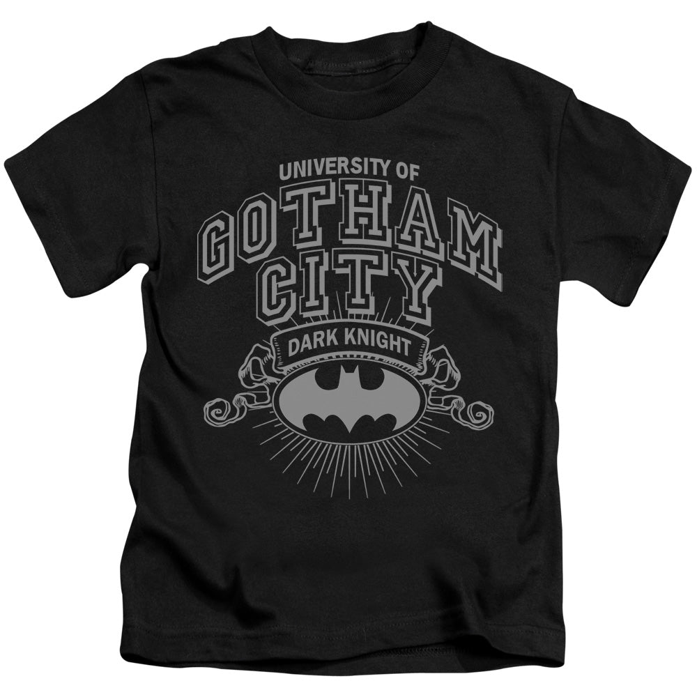 Batman University Of Gotham Juvenile Kids Youth T Shirt Black