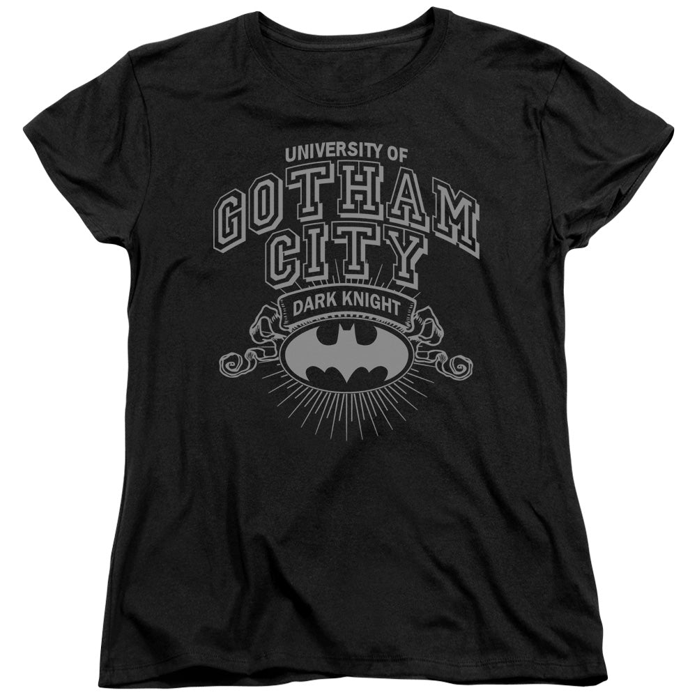 Batman University Of Gotham Womens T Shirt Black