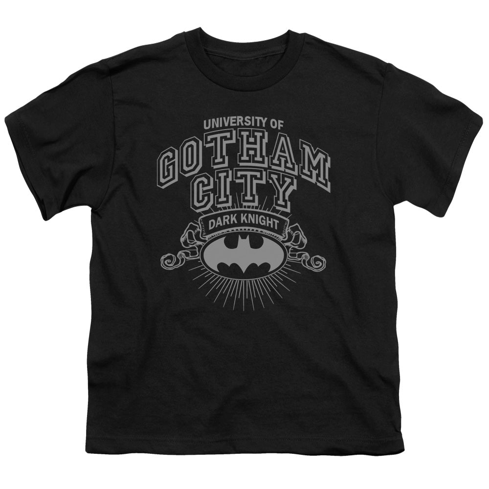 Batman University Of Gotham Kids Youth T Shirt Black