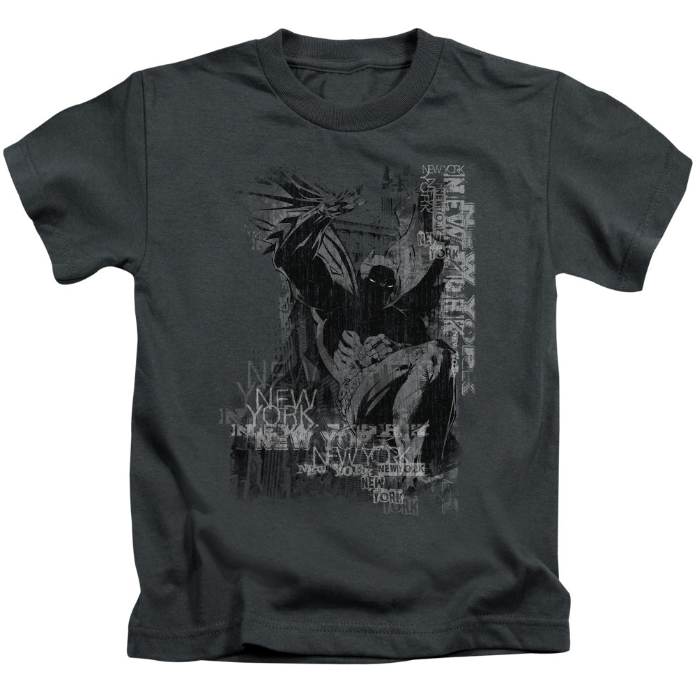 Batman The Knight Life Juvenile Kids Youth T Shirt Charcoal