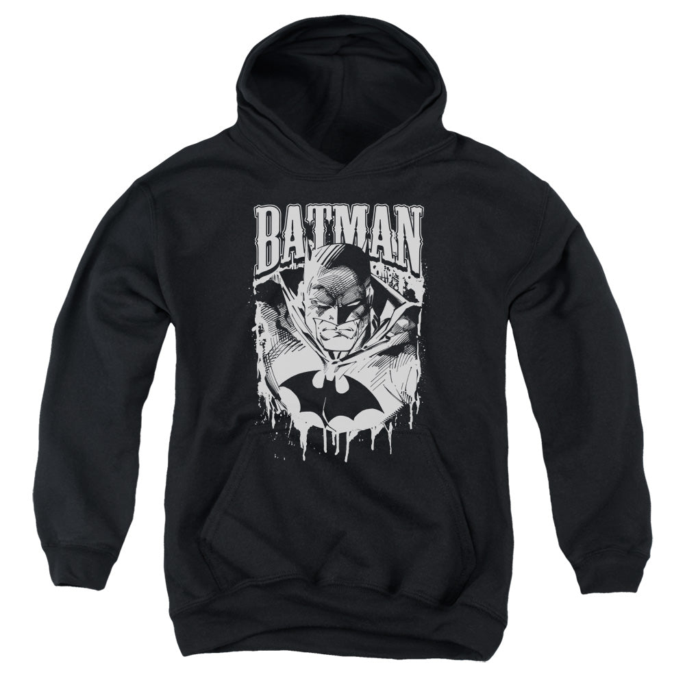 Batman Bat Metal Kids Youth Hoodie Black