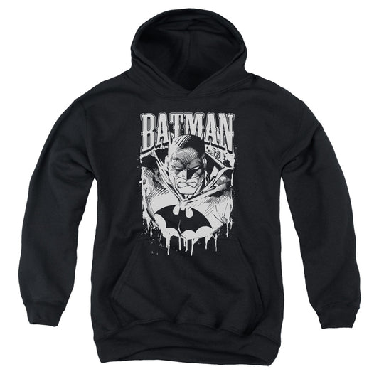 Batman Bat Metal Kids Youth Hoodie Black