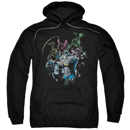 Batman Surrounded Mens Hoodie Black