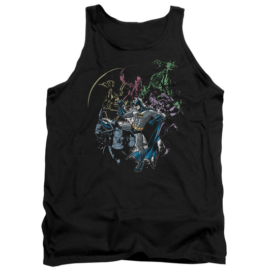 Batman Surrounded Mens Tank Top Shirt Black