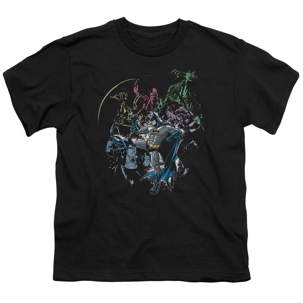 Batman Surrounded Kids Youth T Shirt Black